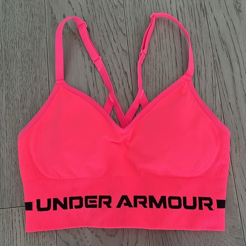 Under Armour Women’s Seamless Pink Lemonade Sports Bra XS